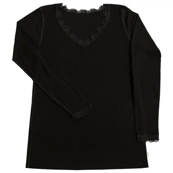 Joha - Women's Blouse I L/S 70/30 - Merinounterwäsche Gr XS schwarz