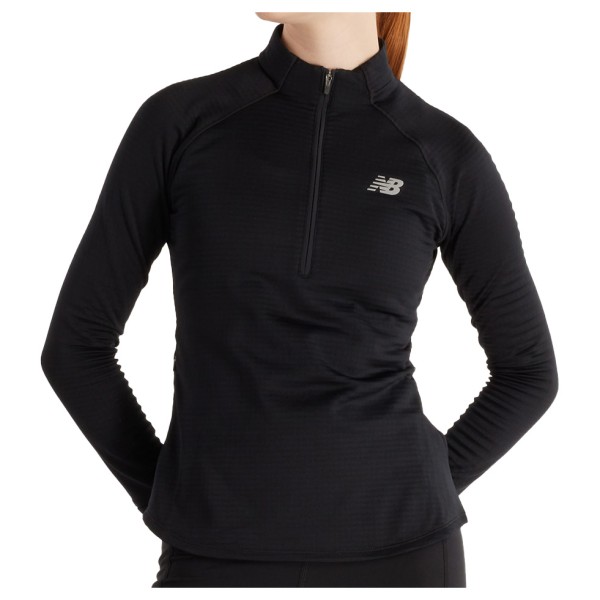New Balance - Women's Athletics Heat Grid 1/2 Zip - Longsleeve Gr XS schwarz