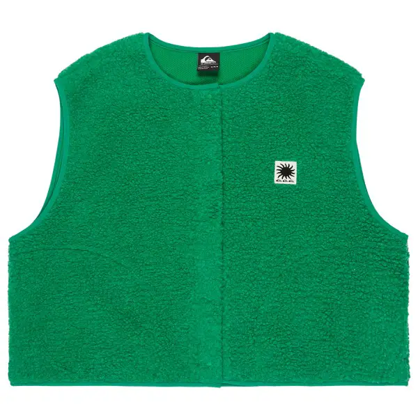 Quiksilver - Women's Cropped Vest - Fleeceweste Gr L grün