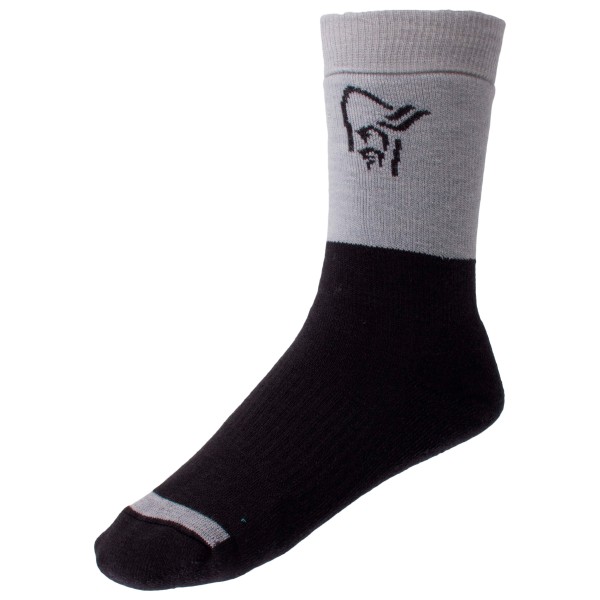 Norrøna - Trollveggen Heavy Weight Merino Socks - Wandersocken Gr 37-39 schwarz/grau