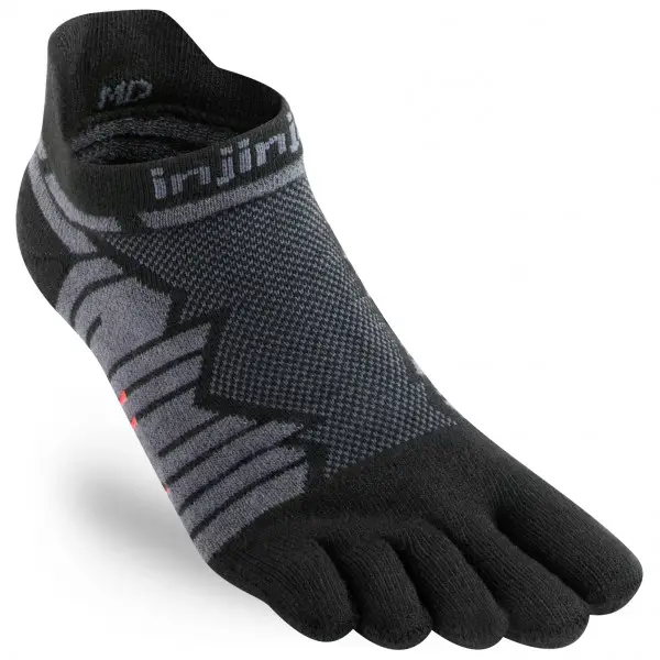 Injinji - Run Technical No Show - Laufsocken Gr 37-40 schwarz