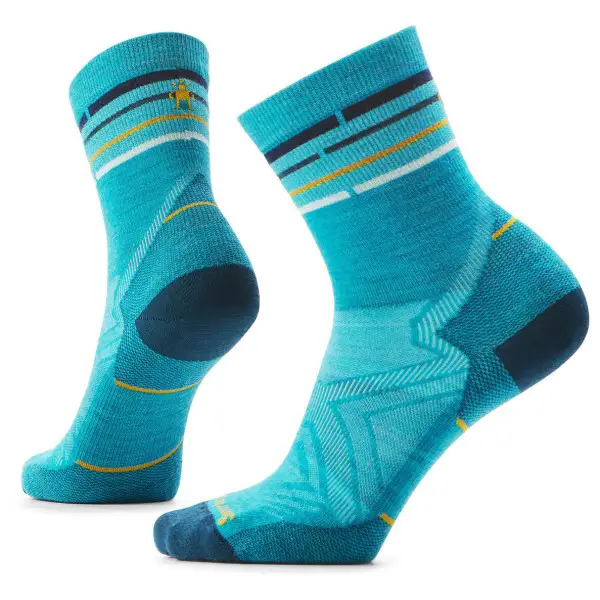 Smartwool - Women's Run Zero Cushion Mid Crew - Laufsocken Gr 34-37 türkis
