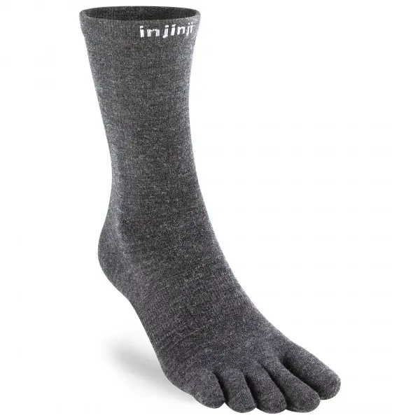 Injinji - Liner Crew Wool - Multifunktionssocken Gr 40,5-44 grau