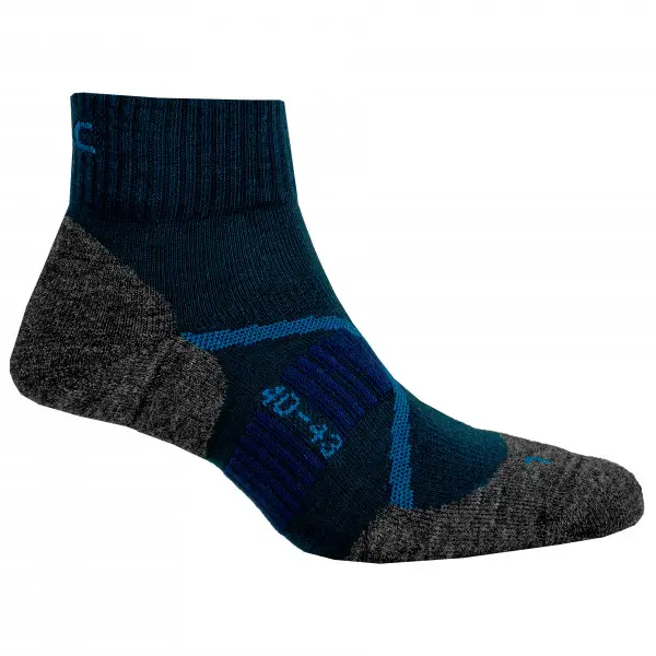 P.A.C. - TR 1.2 Trekking Merino Short Cool - Wandersocken Gr 44-47 blau/schwarz