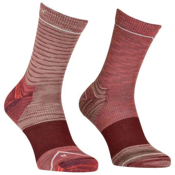 Ortovox - Women's Alpine Mid Socks - Merinosocken Gr 42-44 rot/braun