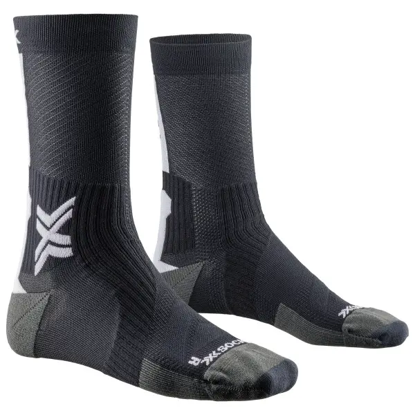 X-Socks - Bike Perform Crew - Radsocken Gr 35-38 grau/schwarz