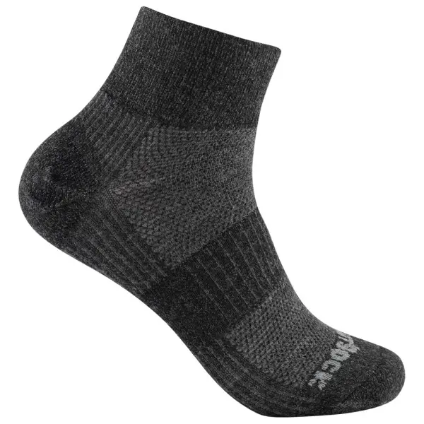 Wrightsock - Coolmesh II Merino Quarter - Multifunktionssocken Gr 34-37 schwarz