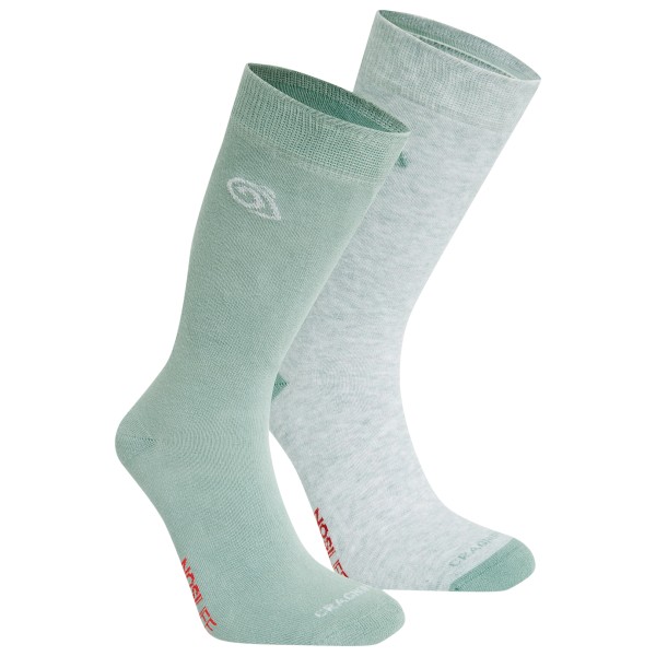 Craghoppers - Nosilife Travel Twin Pack Socks - Wandersocken Gr 39-42 grau/türkis