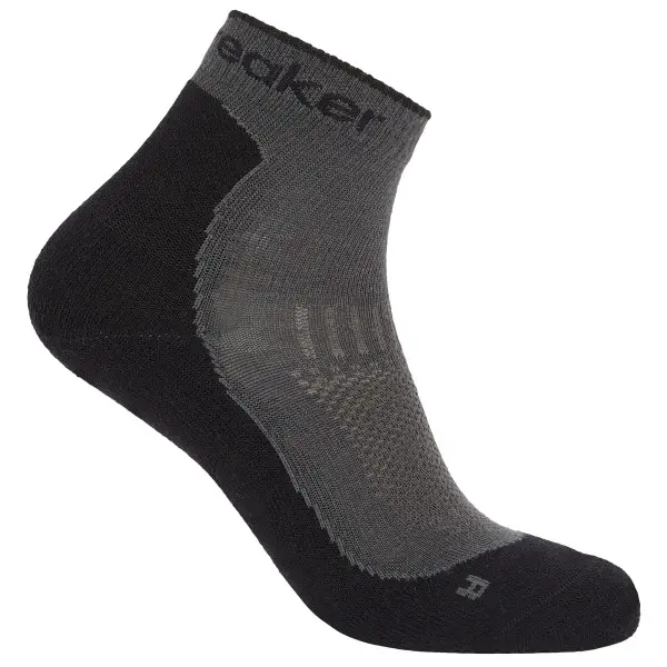 Icebreaker - Women's Merino Hike+ Light Mini - Wandersocken Gr 41-43 grau/schwarz