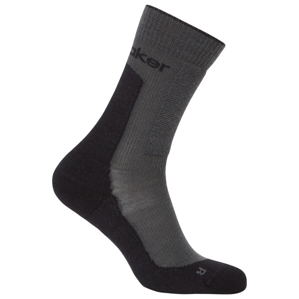 Icebreaker - Women's Merino Hike+ Medium Crew - Wandersocken Gr 35-37 grau/schwarz