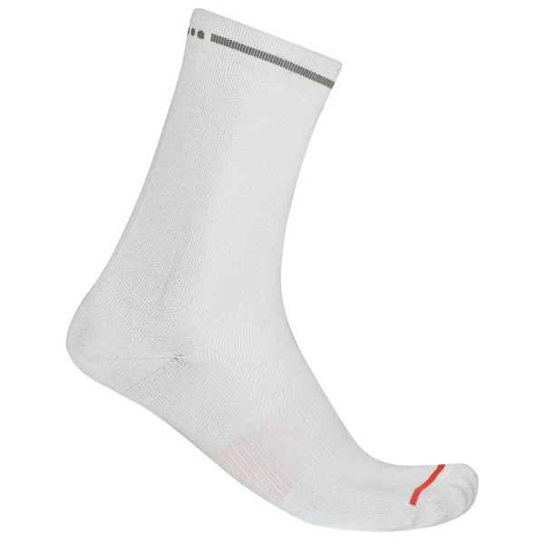 Castelli - Premio Evo 18 Sock - Radsocken Gr 44-47 grau/weiß