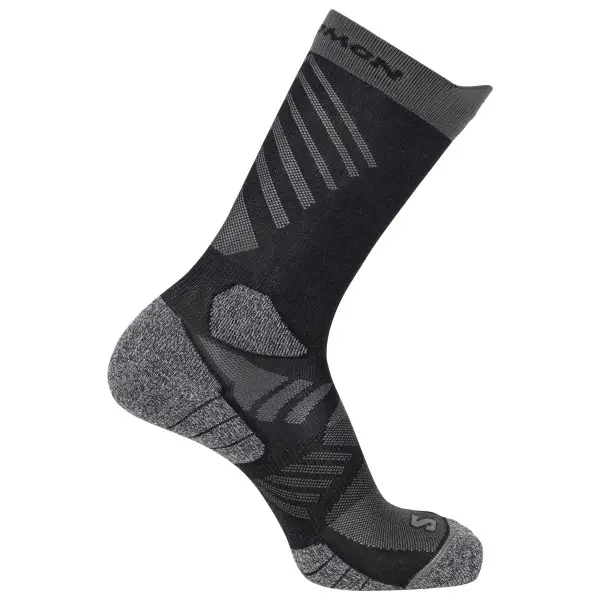 Salomon - Aero Crew - Laufsocken Gr 36-38 grau/schwarz