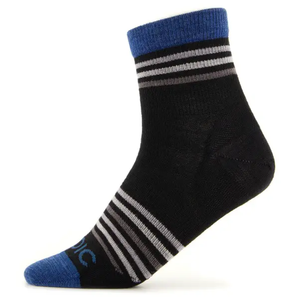 Stoic - Kid's Merino Everyday Quarter Socks Striped - Multifunktionssocken Gr 27-30 schwarz