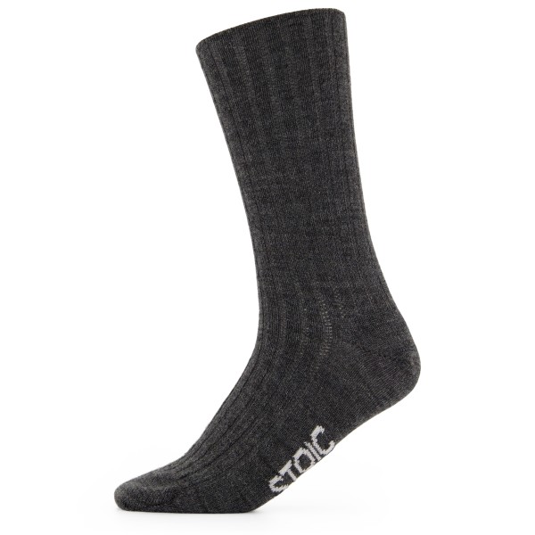 Stoic - Merino Basic Rib Socks Heritage - Multifunktionssocken Gr 39-41 schwarz/grau