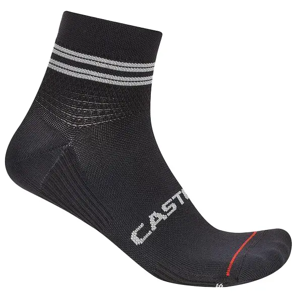 Castelli - Women's Anima 7 Sock - Radsocken Gr 35-38 schwarz/grau