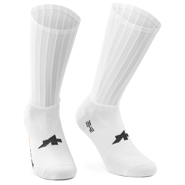 ASSOS - RSR Bolide Socks S11 - Radsocken Gr 43-46 weiß/grau
