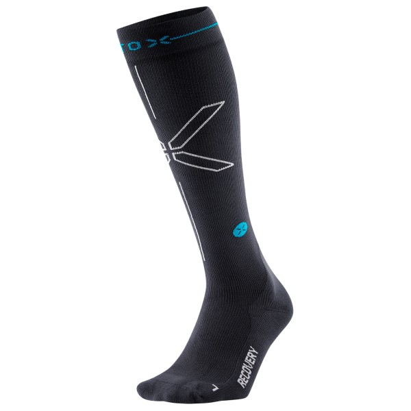 STOX Energy Socks - Recovery Socks - Multifunktionssocken Gr 46-49 - Calf: 45-50 cm schwarz
