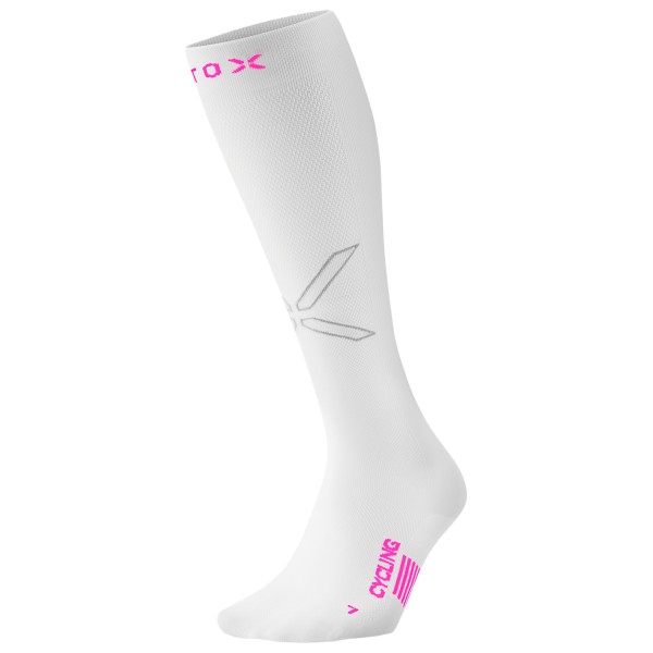 STOX Energy Socks - Women's Cycling Socks - Radsocken Gr 36-38 - Calf: 30-34 cm weiß/grau