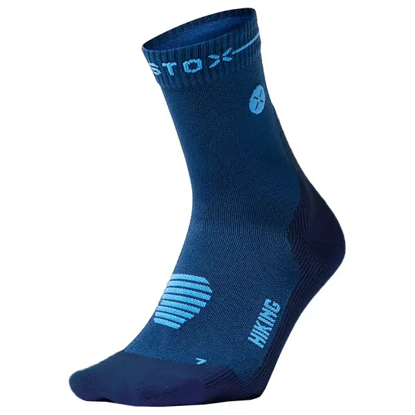 STOX Energy Socks - Women's Hiking Dryarn Ankle Socks - Wandersocken Gr 36-38 - Calf: 30-34 cm blau
