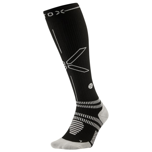 STOX Energy Socks - Women's Running Socks - Laufsocken Gr 34-36 - Calf: 26-32 cm schwarz