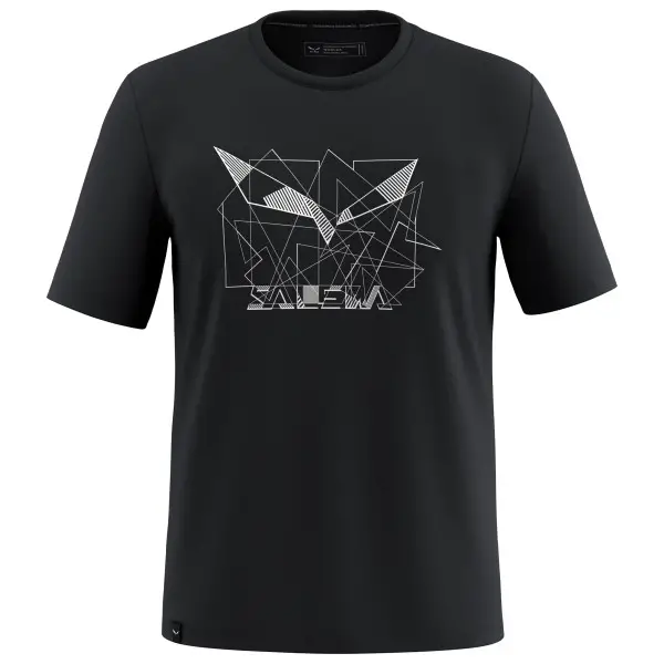Salewa - Eagle Geometric T-Shirt - Funktionsshirt Gr 46 schwarz