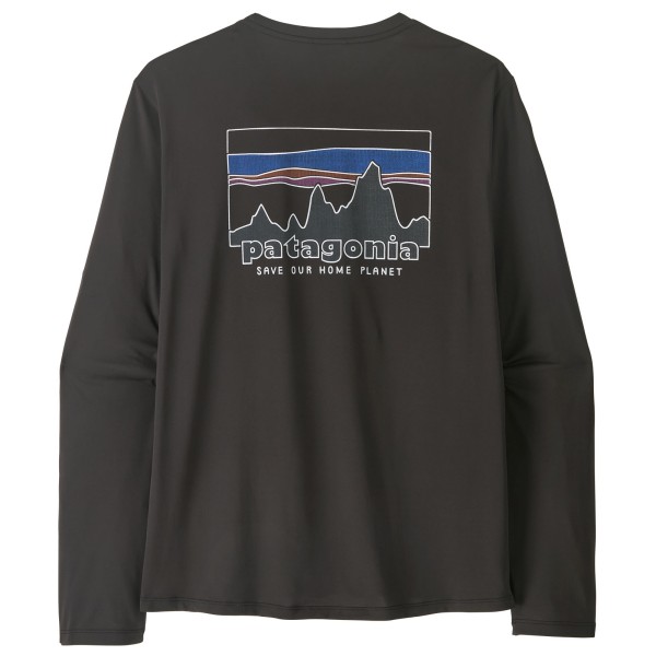 Patagonia - L/S Cap Cool Daily Shirt '73 Skyline - Funktionsshirt Gr XS schwarz/grau