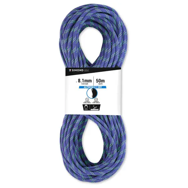 SIMOND - Rappel Alpinism 8.1 - Halbseil Gr 50 m blau