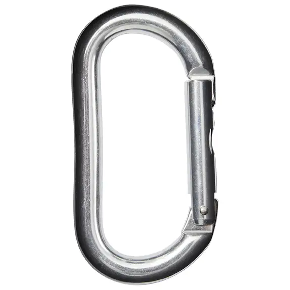 Kong - Oval Schraubkarabiner - Schnappkarabiner grau