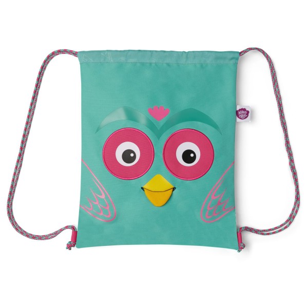 Affenzahn - Kid's Sportbeutel Eule - Kinderrucksack türkis