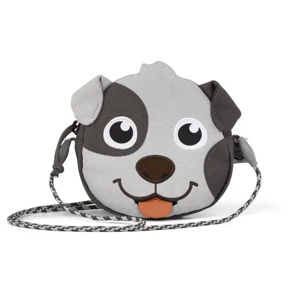Affenzahn - Kid's Geldbeutel Hund - Umhängetasche Gr 0,1 l grau