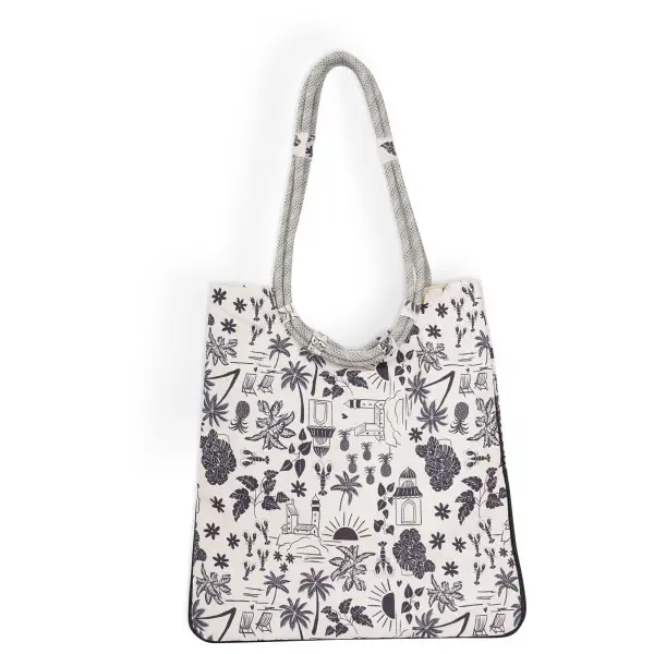 KAVU - Barter Bag - Umhängetasche grau/weiß