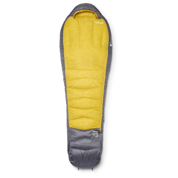 Rab - Neutrino -12C / 10F - Daunenschlafsack Gr Long - Body Size: 200 cm graphene / dark pollen