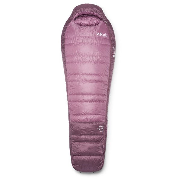 Rab - Women's Alpine -12C / 10F - Daunenschlafsack Gr Long - Body Size: 185 cm iris / dark iris