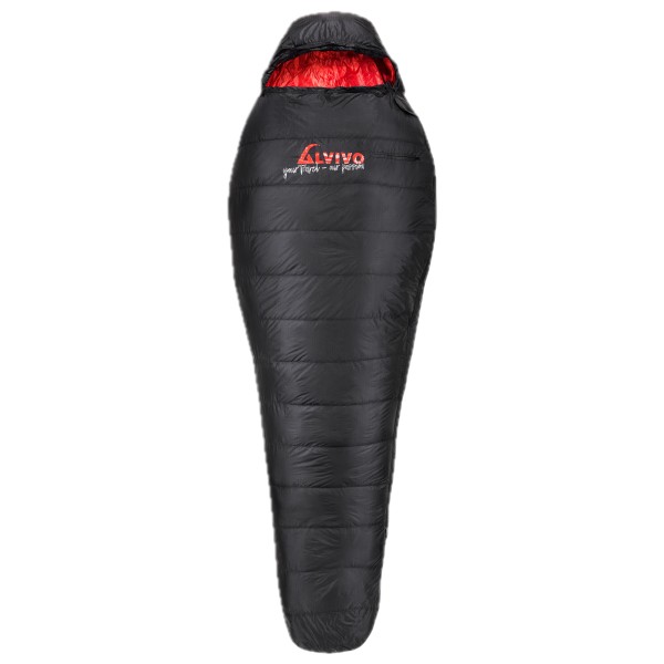 Alvivo - Ibex 600 S - Daunenschlafsack Gr 225 cm schwarz/rot