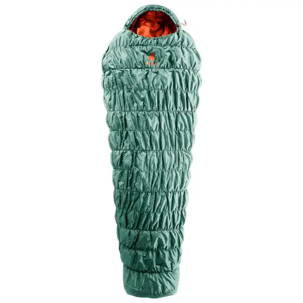 Deuter - Exosphere +4° - Kunstfaserschlafsack Gr 205 x 68-85 x 43-54 cm - Regular sage / paprika