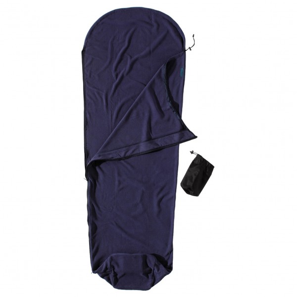 Cocoon - Micro-Fleece MummyLiner - Reiseschlafsack Gr 220 x 80/60 cm schwarz/blau/lila