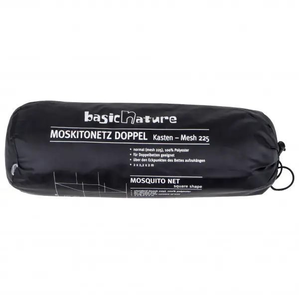 Basic Nature - Moskitonetz Klassik Mesh 225 - Moskitonetz Gr 2 x 2,2 x 2 m weiß