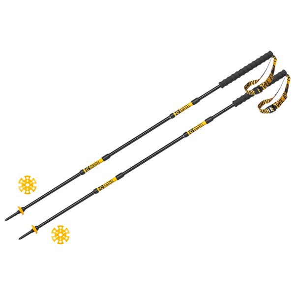 Grivel - Trail 3 - Trekkingstöcke Gr 122 cm gelb/schwarz