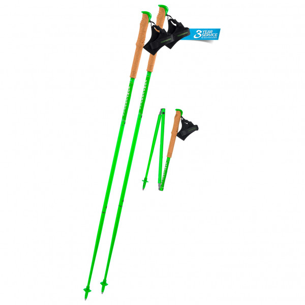 Komperdell - Carbon FXP Team Green Foldable - Trailrunning Stöcke Gr 135 cm grün