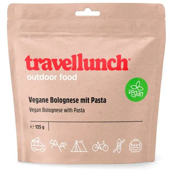 Travellunch - Veggie-Bolognese mit Pasta - Vegetarisch Gr 125 g