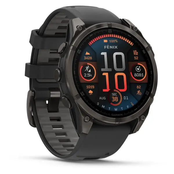 Garmin - Fenix 8 AMOLED Sapphire - Multifunktionsuhr Gr Ø 51 mm schwarz/ carbongrau titan dlc
