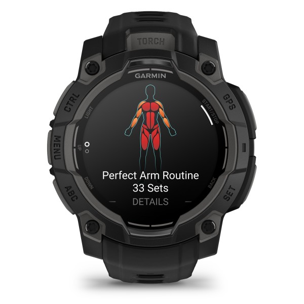 Garmin - Instinct 3 Amoled 45 mm - Multifunktionsuhr schwarz