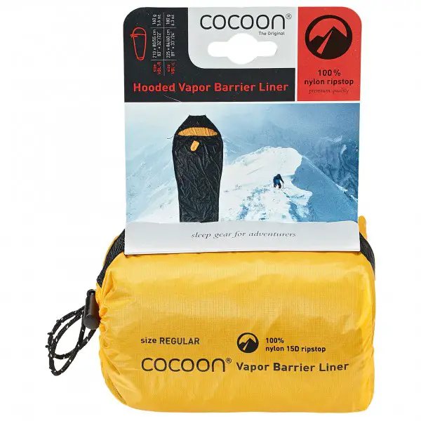 Cocoon - Vapor Barrier Mummyliner Ripstop Nylon Gr 225 x 84/60 cm - Long bunt