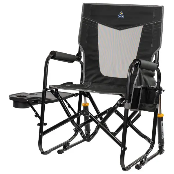 GCI - Stowaway Rocker with Side Table - Campingstuhl Gr 61,5 x 61,5 x 98 cm grau/schwarz