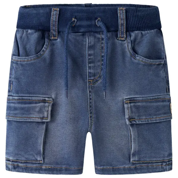 Name it - Kid's NMMBen Baggy Denim L Shorts 8610-TO - Shorts Gr 80 blau
