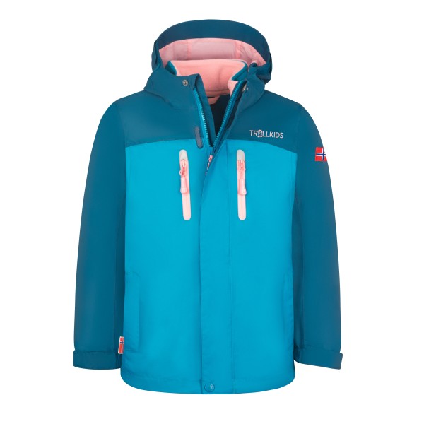 Trollkids - Girl's Bryggen 3in1 Jacket - Doppeljacke Gr 92 blau
