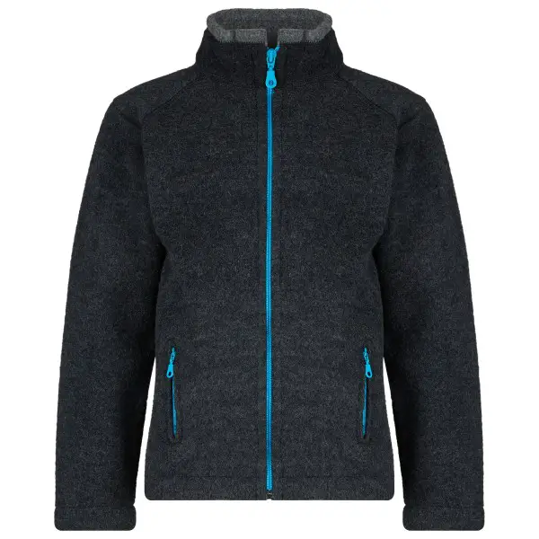 Reiff - Kid's Wollfleecejacke Colori - Merinojacke Gr 86/92 schwarz
