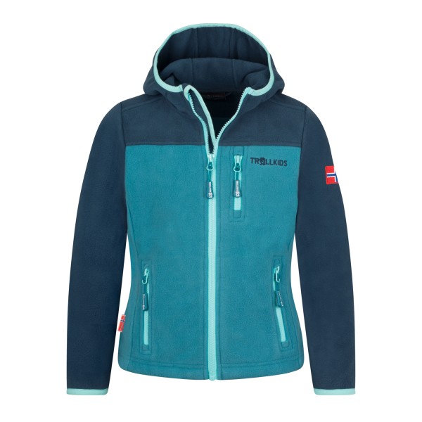 Trollkids - Kid's Stavanger Jacket - Fleecejacke Gr 110 blau/türkis