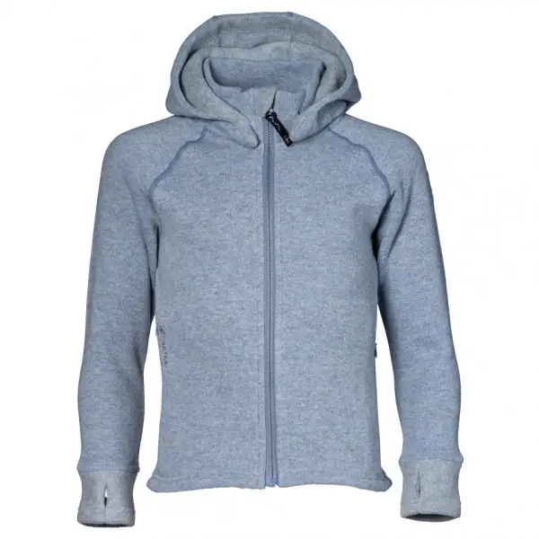 Isbjörn - Kid's Shaun Hoodie - Wolljacke Gr 86/92 grau