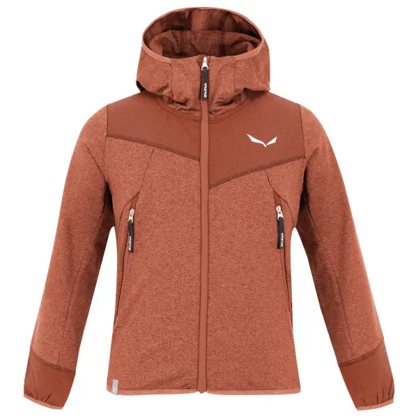 Salewa - Kid's Agner Melange PolarLite Full Zip Hoody - Fleecejacke Gr 104 rot